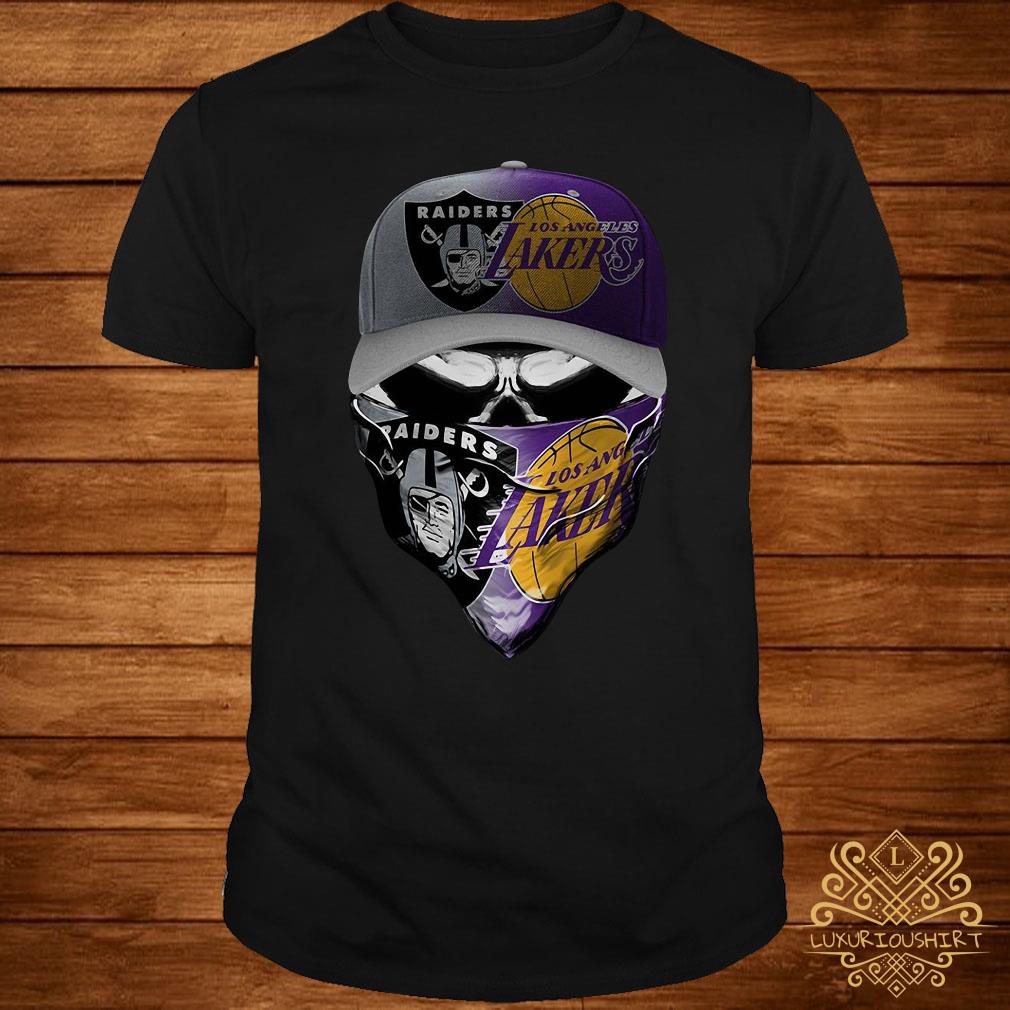 Skull Mask Oakland Raiders And Los Angeles Lakers Shirt, hoodie, sweater,  long sleeve and tank top