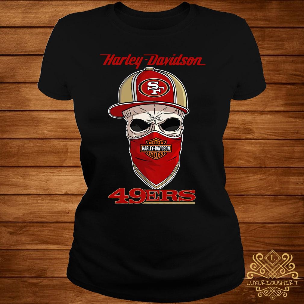 Harley Davidson Skull San Francisco 49ers Shirt, Unique 49ers